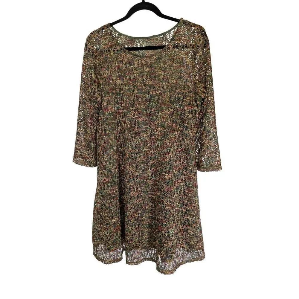 Gabby Skye Dress 3/4 Sleeves Multicolor Women's 12
